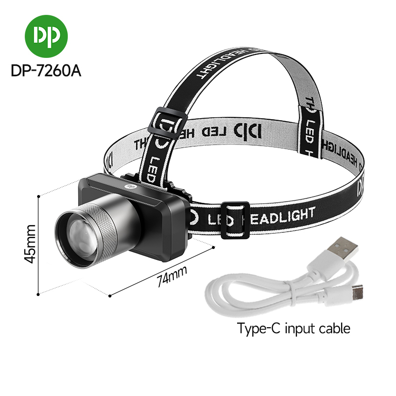 High Lumen Rechargeable LED Headlamp Headlight Adjustable Rotatable