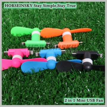 OEM Customized Services OTG Mini USB Fan 2 in 1 Phone Fans for Apple and Android