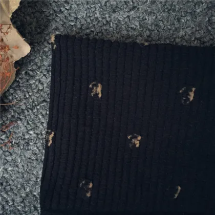 Korean Style Bubble Velvet Fishhook Pattern Winter Warm Pantyhose 164