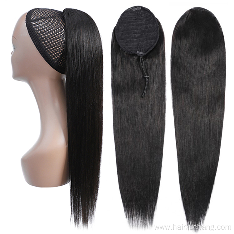 Top Quality Brazilian Ponytail Extensions Human Hair Ponytail Curly Drawstring Ponytails For Black Women