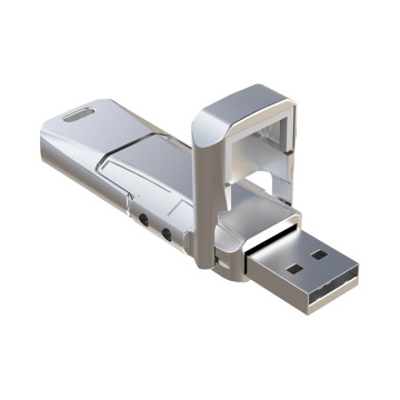 2'den 1 USB -C 3.0 Metal Flash Track - Akıllı Telefonlar ve Dizüstü Bilgisayarlar için 128GB/256GB/512GB