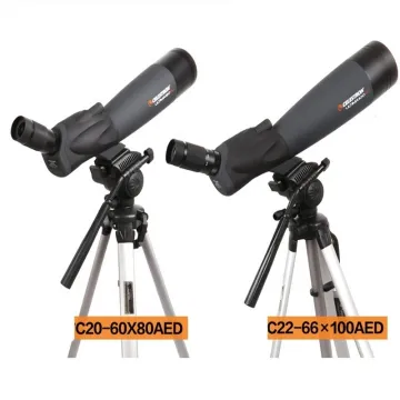 Celestron Ultima C20-60x80A ED & C22-66x100A ED Spotting Scopes with 8-24X Zoom Eyepiece for Bird Watching and Hunting