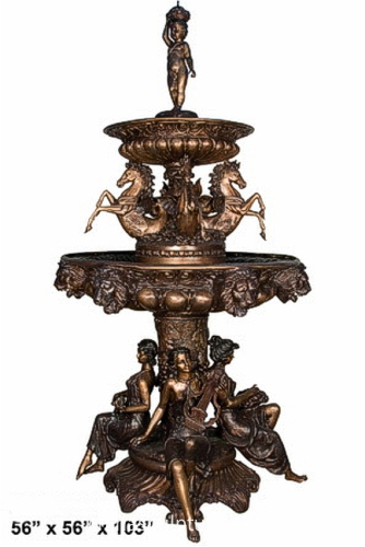 bronze water fountain