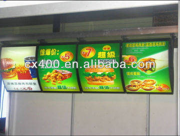 Xingsu China supplier mcdonald's menu light box