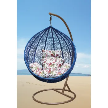 Hanging Egg Double Seat Swing Chair for Outdoor Furniture Patio Balcony