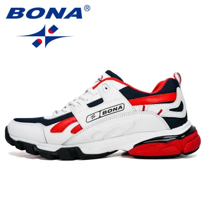 BONA New Designers Male Sneakers Running Shoes Men's Sport Shoes Outdoor Athletic Krasovki Tennis Shoes Man Jogging Shoes
