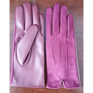 Ladies Leather Gloves Red Color