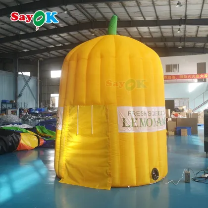 Lemon Juice Inflatable Booth for Sale: Promotional Lemon Inflatables Stand Tent