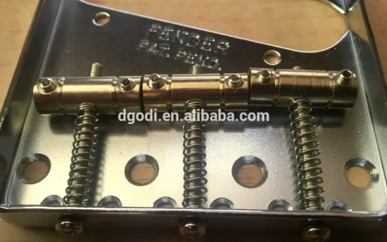 made in china guitar parts of steel guitar bridge and brass saddles