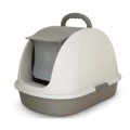 Caixa de areia para gatos de canto, bandeja de plástico que economiza espaço, design retangular de alta face, ecológico, fácil limpeza, para animais de estimação internos