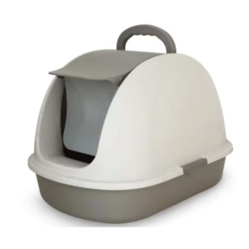 Corner Cat Litter Box Plastic Space Saving Toilet Tray High Sided Rectangle Design Eco-Friendly Easy Cleaning Indoor Pet
