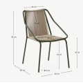 Outdoor PE Rattan Armchair for Patio and Garden
