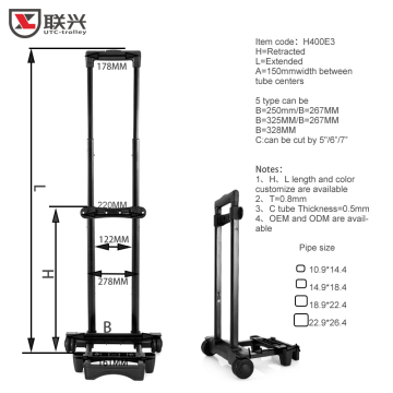 Telescopic Pull Rod for Mobile Energy Storage Unit
