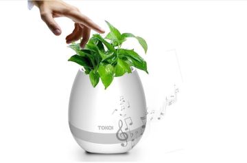 2017 Creative Smart Touch Music Flowerpot with Bluetooth Speaker