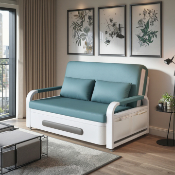 Solid Wood Sofa Bed with Storage for Living Room and Outdoor Use