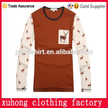 long sleeve wholesale price custom mens t shirt printing