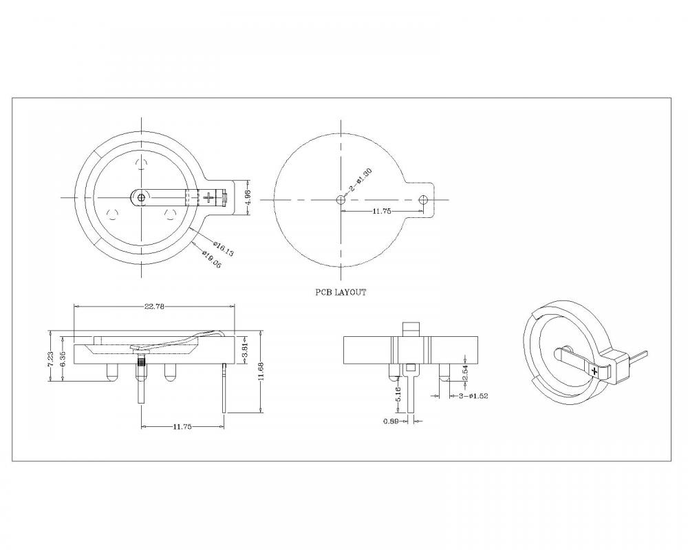 BT-S-SN-A-502 16mm PC Battery