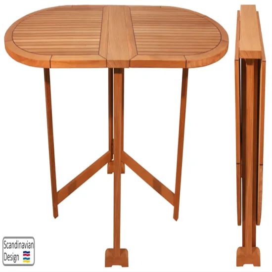 Retro Teak Folding Oval Butterfly Table for Marine, Boat, RV - 1400/600x750x720mm
