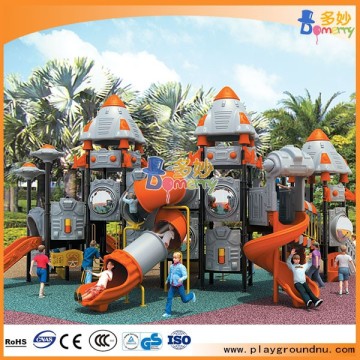 Eco friendly rocket theme outdoor amusement play gyms for children