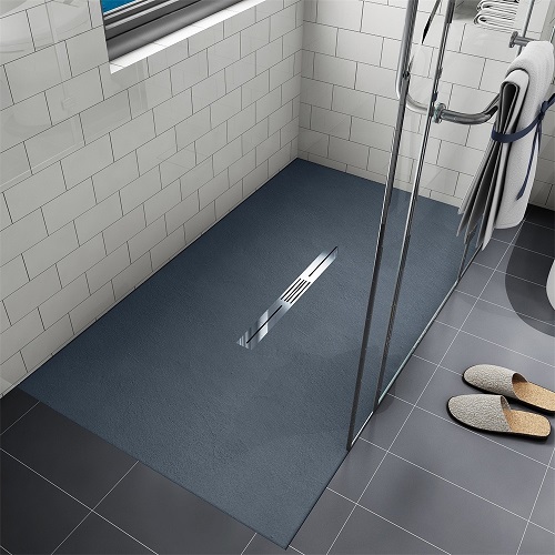 Drop In Shower Base Stone Resin Gray Shower Tray