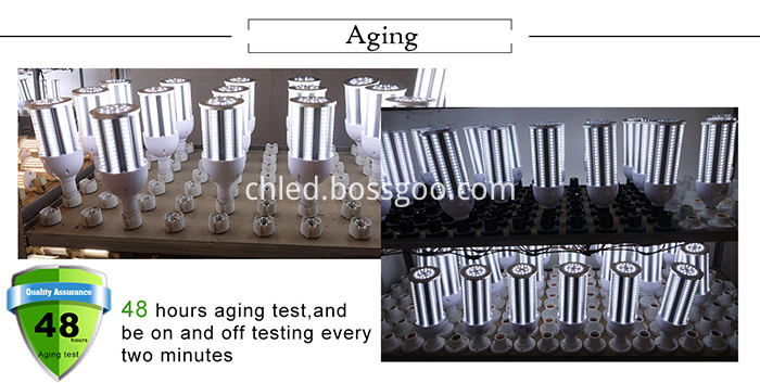 aging of led corn light