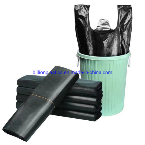 Plastic Clear Bag Vest Handles Bags T Shirt Supermarket Shopping Plastic Bags with Own Logo