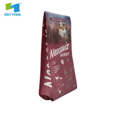 recyclable resealable ziplock pet food pouch packaging bag with zipper