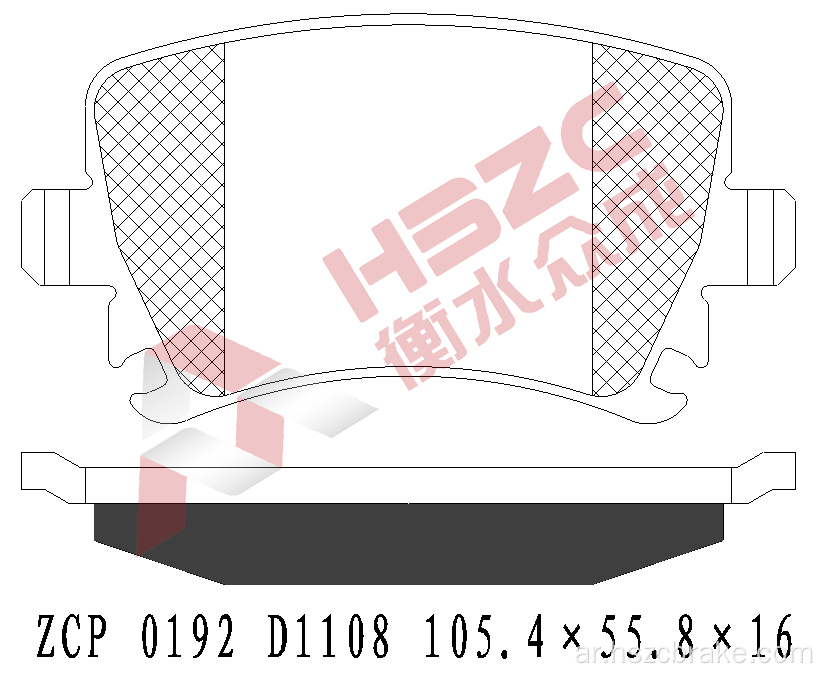 FMSI D1108 Car Car Ceramic Brake Pad for VW