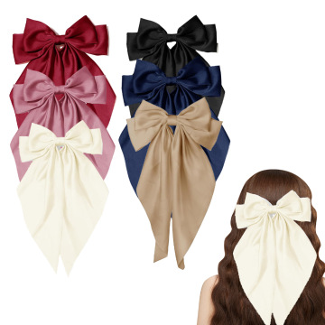 DOMOHO Hot Sale Bow Cloth Hairpin - European Elegant Pure Color Hair Accessory for Girls