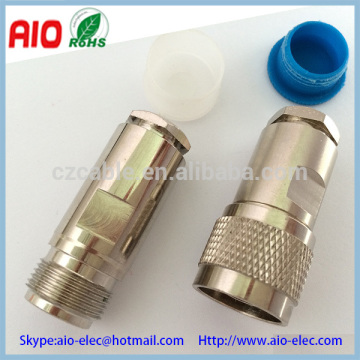 N female and N male crimp N RF connector for RG213 RG217 coaxial cable