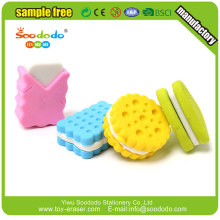 3D Food scented biscuit Shaped puzzle Eraser