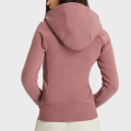 Dames fleece atletische jassen met duimgaten hoodie