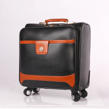 2018 अनुकूलित डिजाइन क्लासिक पु ट्रॉली सामान बैग