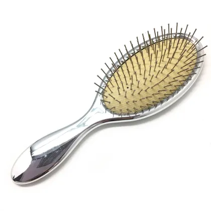 Osaki Brand Electroplate Hair Brush with Massage Steel Pins - Wholesale Option