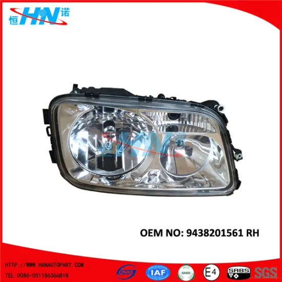 Actros Head Lamp 9438201561 Aftermarket Truck Body Parts For Benz