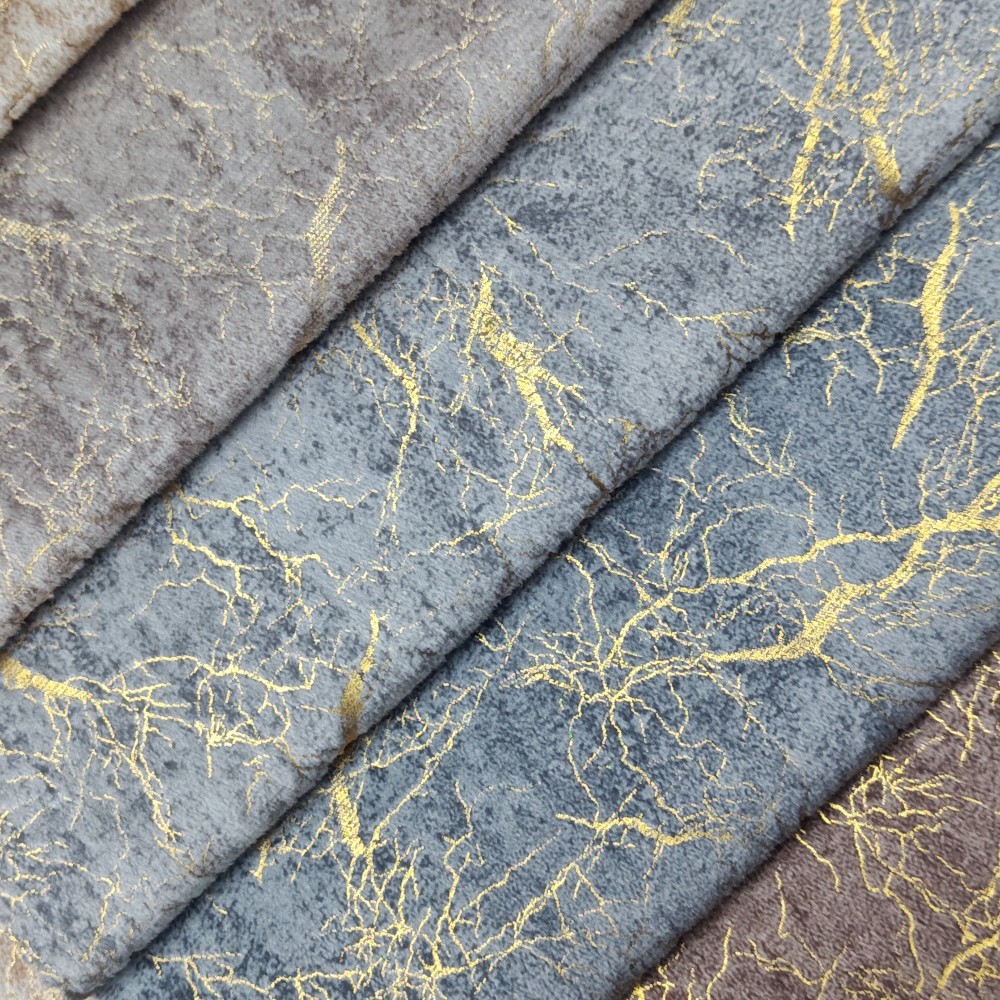 High Quality Gold Foil Holland Velvet Upholstery Fabric