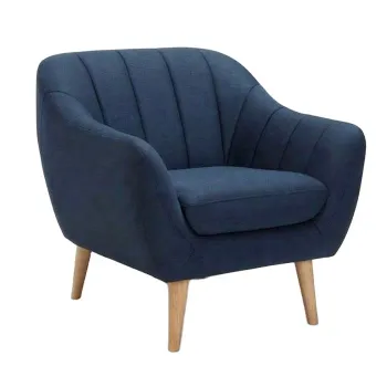 Nordic Channel Tufted Modern Fabric Sofa for Living Room