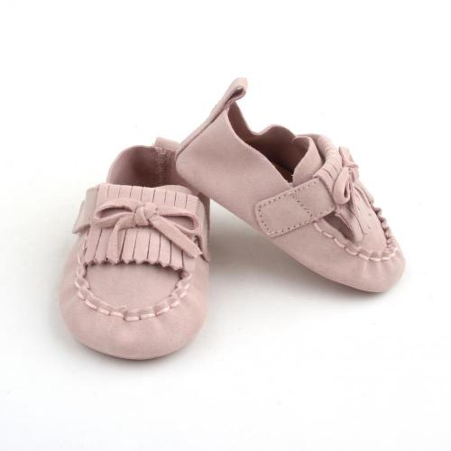 baby bow knot shoes Suede Leather Tassel With Bow-knot Baby Dress Shoes Manufactory