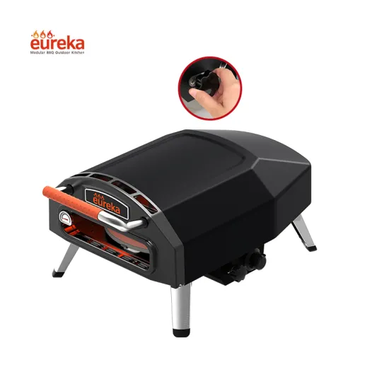 Factory Price Outdoor 16" Rotating Pizza Oven Black with Pizza Tools Accessories