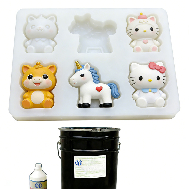 Condensation curing silicone mold rubber