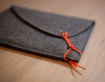 custom felt envelope bag