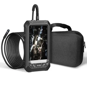 Professional 8mm 1080P Inspection Camera with IP67 Protection, 5-inch IPS Display: Industrial-Level Handheld Endoscope for Flexible and Durable Use with 1/2/5/10m Cables