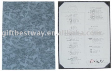 Restaurant menu cover /single menu holder