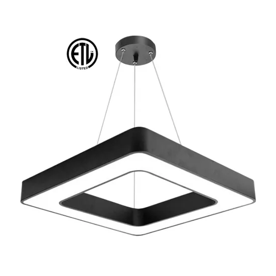 DIY ETL Square Pendant Light AC100V-240V 36W CCT Adjustable LED Ceiling Light for Gym and Mall