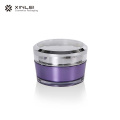 50g purple acrylic cream bottle with silver ring