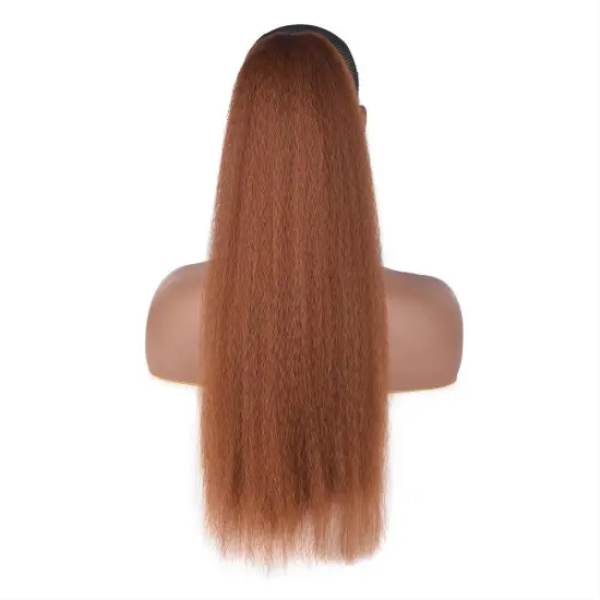 Wholesale Natural Indian Virgin Cheveux Afro Kinky Curly Hair Ponytails Real Drawstring Ponytail Hair Synthetic Extensions