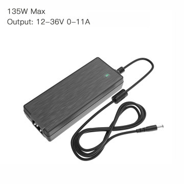 Bộ điều hợp máy tính để bàn 135W Đầu vào AC 100-240V đến DC đầu ra 12V5A 36V10A IEC/EN 62368 Tuân thủ