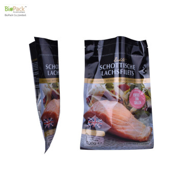 Custom Print Food Grade Flexible Vakuumbeutel mit Zwickel für Fische wie Lachs