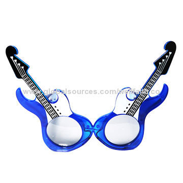 Guitar shaped LED sunglasses for crazy musical concert decoration