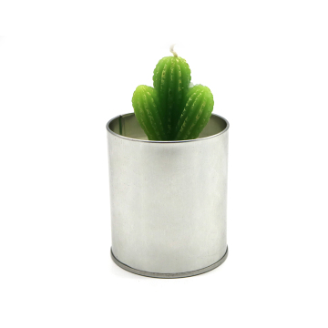 Home decoration artificial green plants candle
